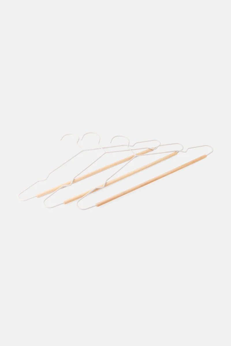 Muy Mucho 3 Pcs Hangers 42 x 20,5 cm, Beige