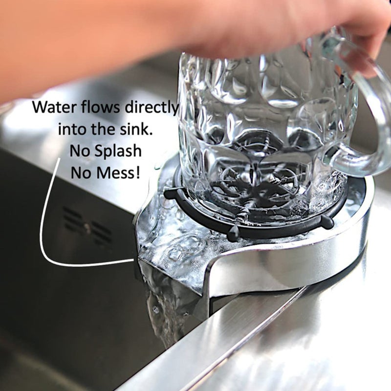 Kitchen faucet booster bottle washer faucet automatic cup washer cleaning accessories baby bottle quick rinse, bar glass rinser kitchen sink automatic rinse unit - Image 4