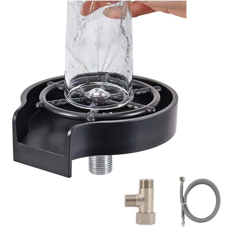 Kitchen faucet booster bottle washer faucet automatic cup washer cleaning accessories baby bottle quick rinse, bar glass rinser kitchen sink automatic rinse unit - Image 1