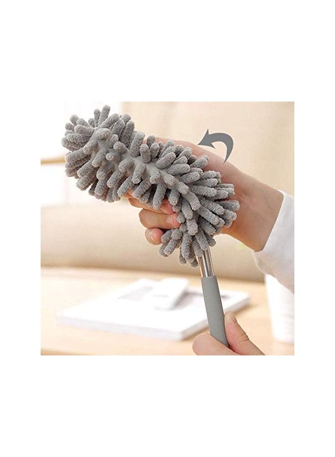 promass Retractable Dusting Brush, Microfiber Dusters Feather Duster with Extendable Pole Washable Flexible Hand Cleaning Tool Telescoping for Home Ceiling Fan Office Car - Image 3