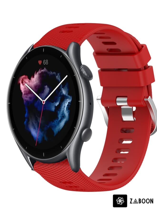 Zaboon Amazfit GTR 3 22mm Solid Color Soft Silicone Watch Band - Image 1