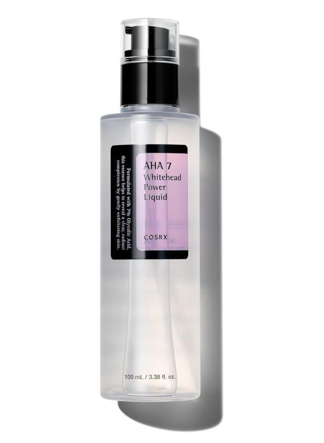 كوسرإكس AHA 7 Whitehead Power Liquid 100ml, Glycolic Acid 7%, AHA Exfoliant, Pore Minimizer 100ml - Image 1