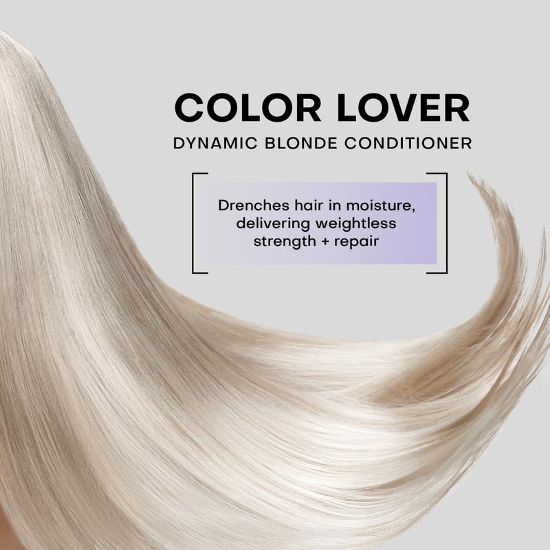 FRAMESI Color Lover Dynamic Blonde Sulfate Free Purple Conditioner for Color Treated Hair, 16.9 fl oz - Image 1