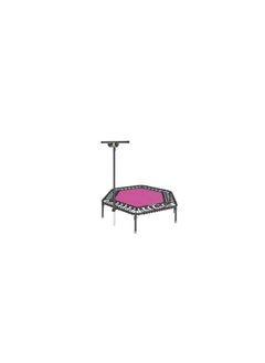 Generic Trampoline,100cm With Adjustable Handle For Fitness Exercises,Multicolor  - Image 3