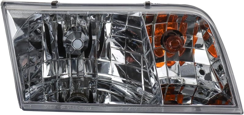 TRQ Right Headlight Assembly Passenger Side for 1998-2011 Ford Crown Victoria - Image 1