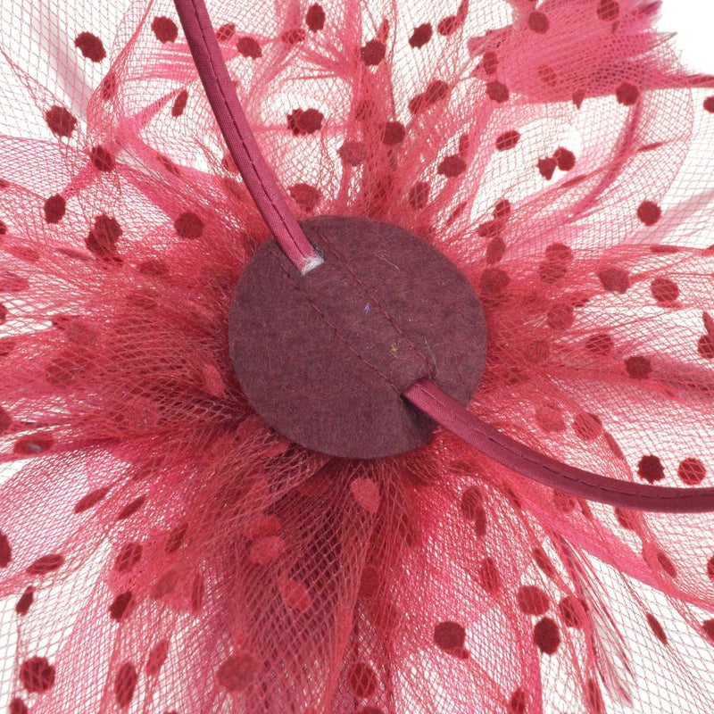 DRESHOW Fascinators Hat Flower Mesh Ribbons Feathers on a Headband and a Clip Tea Party Headwear for Girls and Women - Image 5