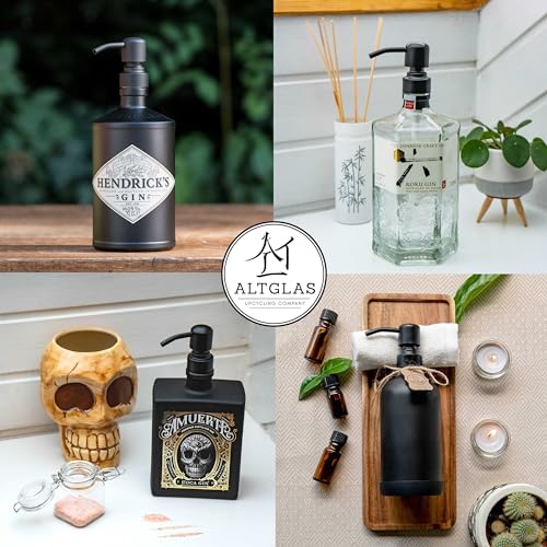 ALTGLAS Twin Pack - 2X Stainless Steel Soap Pump 'Zagreb' as Replacement for Liquid Hand Soap Dispensers (Matte Black) - Fits e.g. Jack Bottle - Image 2