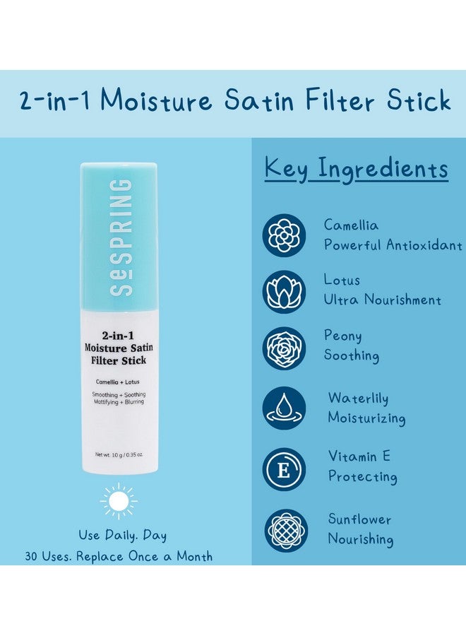 SeSpring 2In1 Moisture Satin Filter Formulated With Camellia And Lotus Korean Skincare Clean Beauty Vegan Cruelty Free And Paraben Free  - Image 5