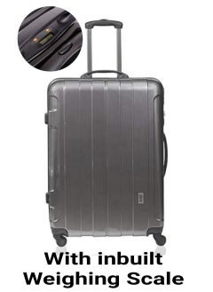 Airo Smart Luggage Trolley Bag 24 Inch Ruby Grey with inbuilt weighing scale  - Image 1