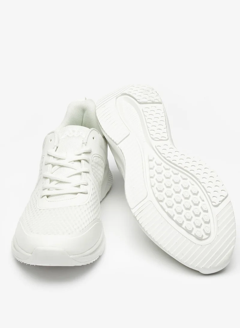 Kappa Men's Textured Lace-Up Sneakers White