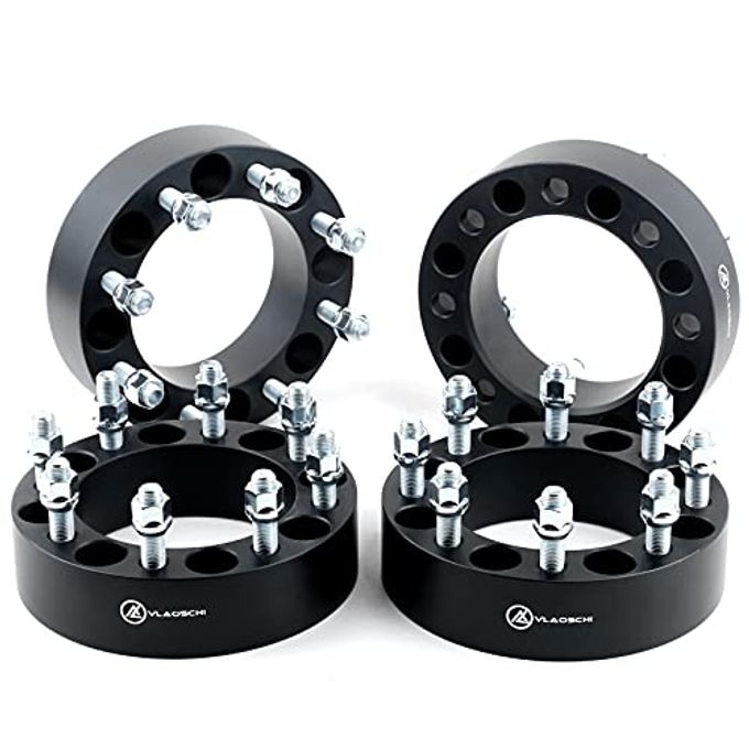 VLAOSCHI Black Forged 8X6.5 Wheel Spacers 2 Inch 9/16" Studs Compatible With Dodge 8 Lug For 1994-2010 Ram-2500 3500 | 1975-1997 F250 F350 (Must Be With 9/16 Lugs) |1975-1986 C20 K20 C30 K30-Pack Of 4 - Image 4