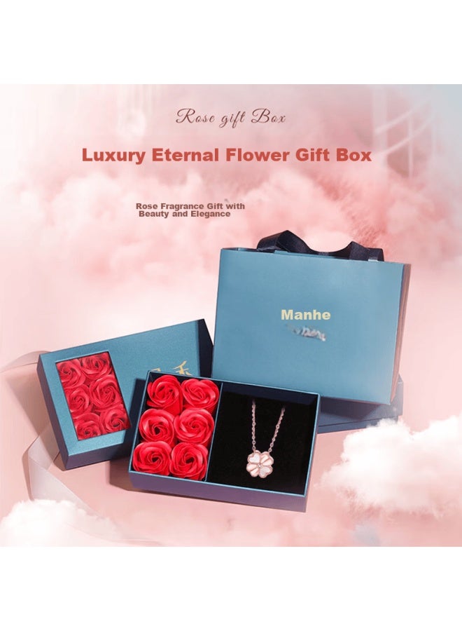 Manhe S925 Silver Four-leaf Clover Necklace For Women, New Style Pendant elry, Birthday Gift For Wife Or Girlfriend - Image 5