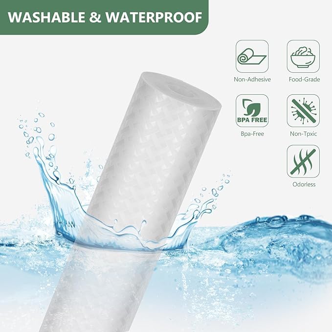 ElastPro EVA Food Grade Washable Anti Slip Mat/Sheet for Fridge, Shelf Liner, Table, Kitchen Drawer mat (Transparent Crossed Stripe, 10 Meter) - Image 2