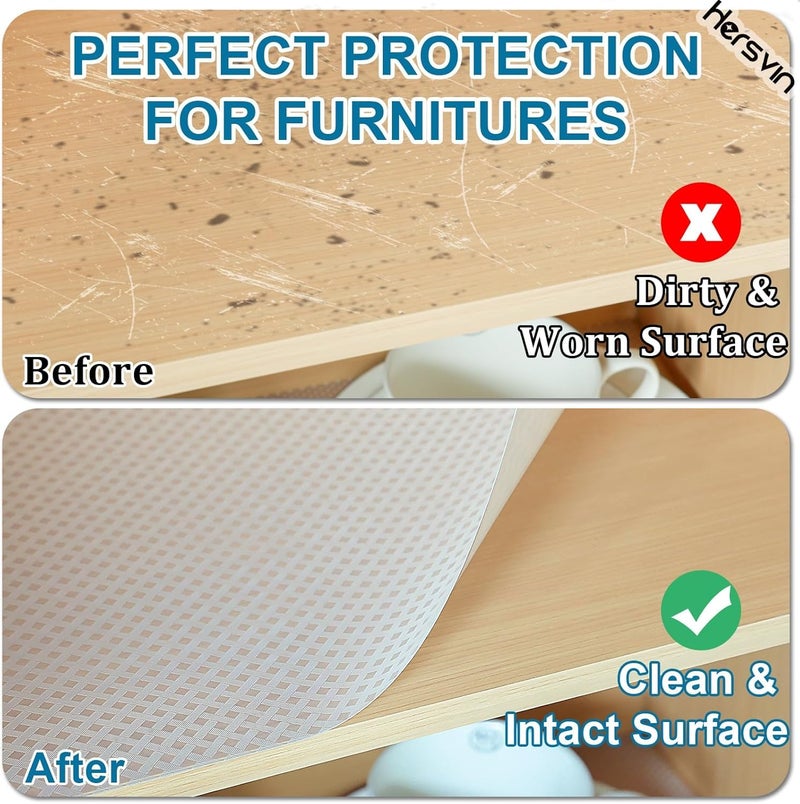 ElastPro EVA Food Grade Washable Anti Slip Mat/Sheet for Fridge, Shelf Liner, Table, Kitchen Drawer mat (Transparent Crossed Stripe, 10 Meter) - Image 5