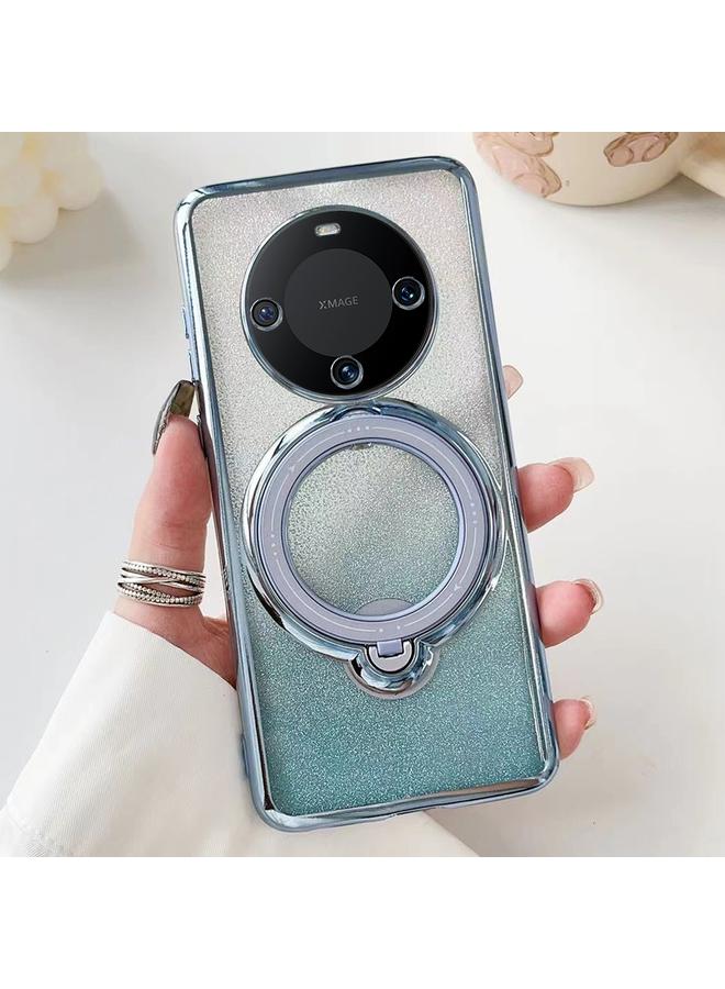 اس-توب جراب لهاتف Huawei Mate 60 Pro مع حامل MagSafe دوار بلون متدرج لامع من مادة TPU - Image 1