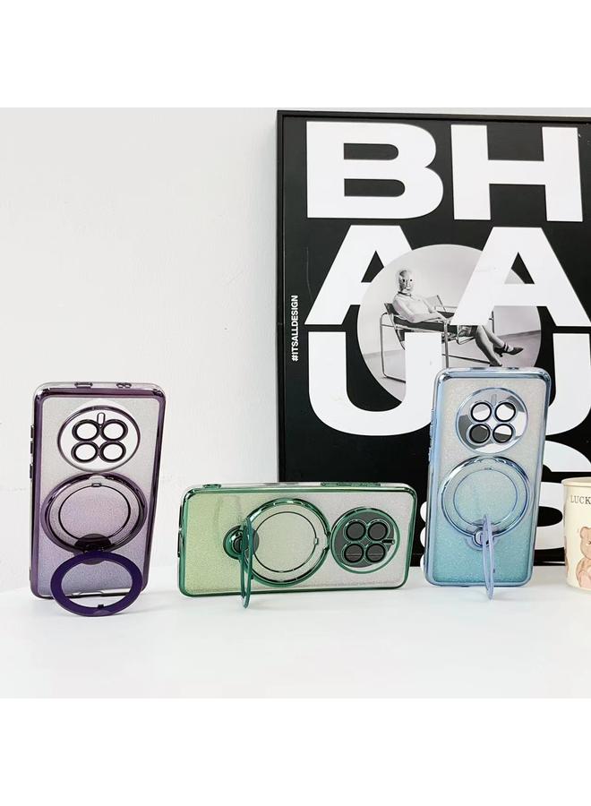 اس-توب جراب لهاتف Huawei Mate 60 Pro مع حامل MagSafe دوار بلون متدرج لامع من مادة TPU - Image 5