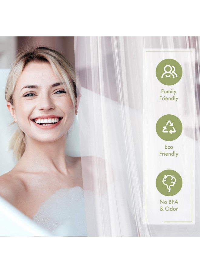 AmazerBath Shower Curtain Liner, 72x72 Clear Shower Curtain Liner, Waterproof Plastic Shower Liner, Cute Lightweight PEVA Shower Curtain for Bathroom with 3 Magnets and 12 Rustproof Metal Grommets - Image 2