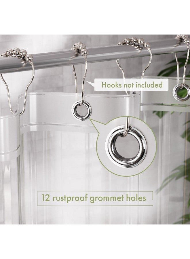 AmazerBath Shower Curtain Liner, 72x72 Clear Shower Curtain Liner, Waterproof Plastic Shower Liner, Cute Lightweight PEVA Shower Curtain for Bathroom with 3 Magnets and 12 Rustproof Metal Grommets - Image 3