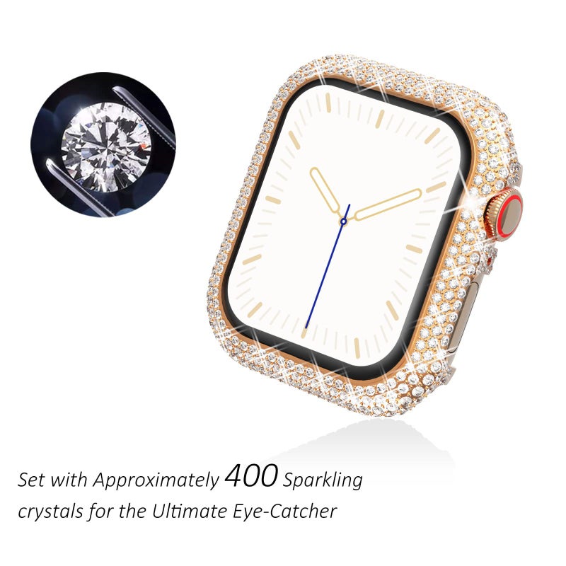 Suitable For Apple Watch Case Applewatch41/45Mm Full Diamond Metal Watch Case 4-9 Generation Alloy Apple Watch Case - Image 5