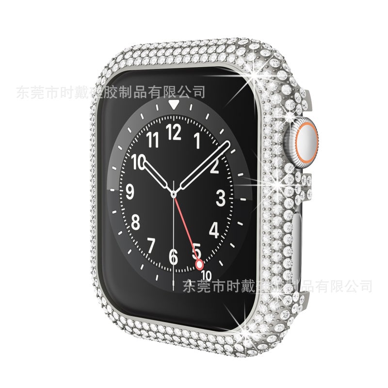 Suitable For Apple Watch Case Applewatch41/45Mm Full Diamond Metal Watch Case 4-9 Generation Alloy Apple Watch Case - Image 1