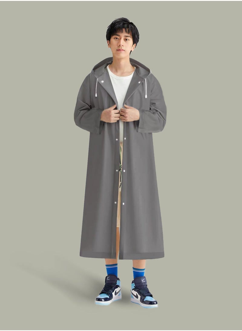 Frostvolt - 2 PCS Unisex Sport Outdoor Travel Waterproof Hooded EVA Drawstring Regular Size Raincoat - Image 1