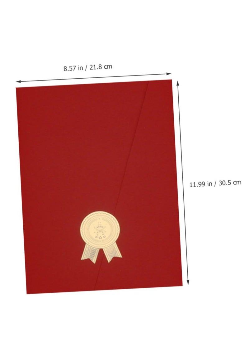 Generic - 6 Pcs Honor Certificate Shell Paper File Folder Certificate Paper Folder Certificate Paper Cover Certificate Award Cover A4 Size Diploma Cover - Image 1