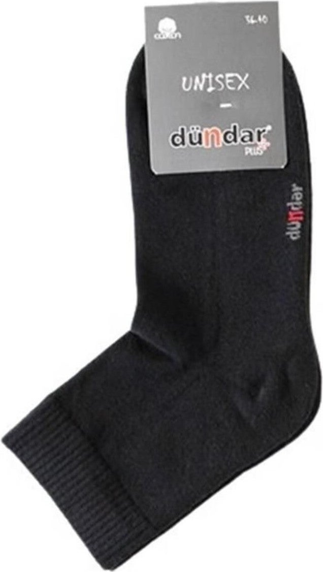 Dündar Çorap Dundar Socks Plus Women's Sole Towel Ankle Booties Black 12-Piece 5046