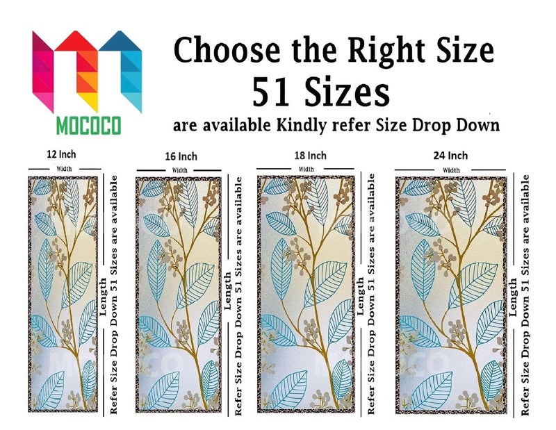 MOCOCO Premium Privacy Window Film Vinyl Frosted Self Adhesive Glass Film Decorative Window Stickers for Home Office Bathroom Kitchen Living Room - Sapphire Blue (18x48 Inch) - Image 2