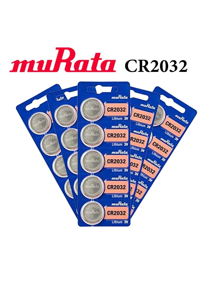 25-Pieces Murata CR2032 Lithium 3V (muRata) Indonesia Batteries