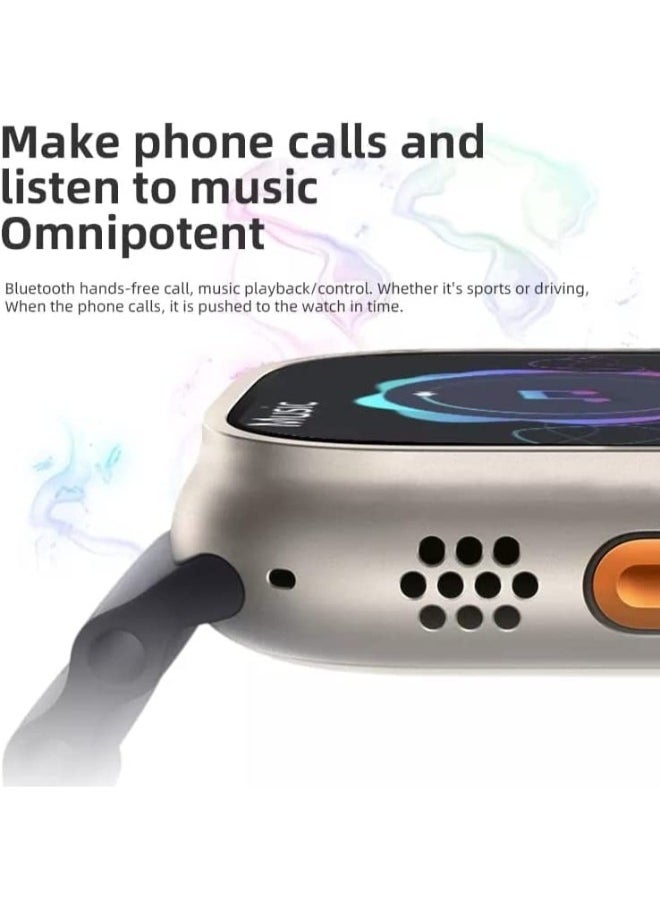 Generic - W&O X8 Ultra Smart Watch NFC Bluetooth 2.08 Inch With Wireless Charging - Silver - Image 1