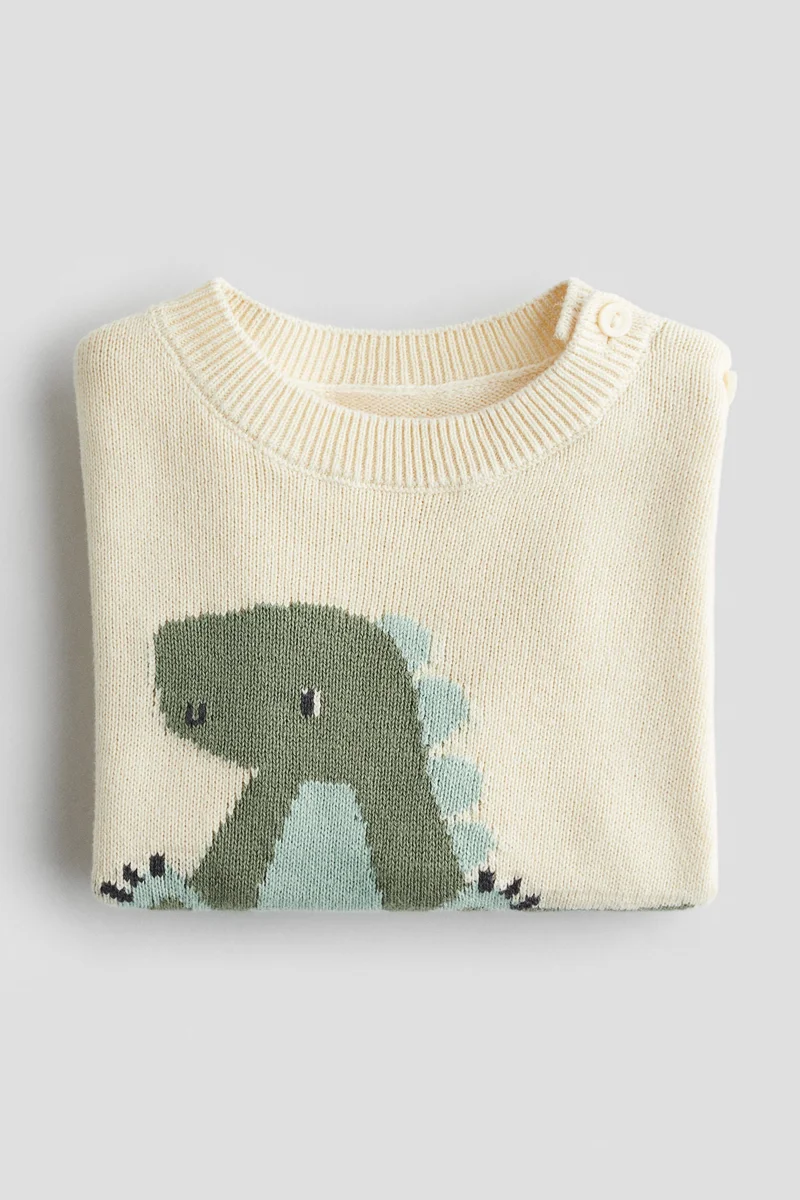 اتش اند ام كنزة من القطن بحياكة الجاكار