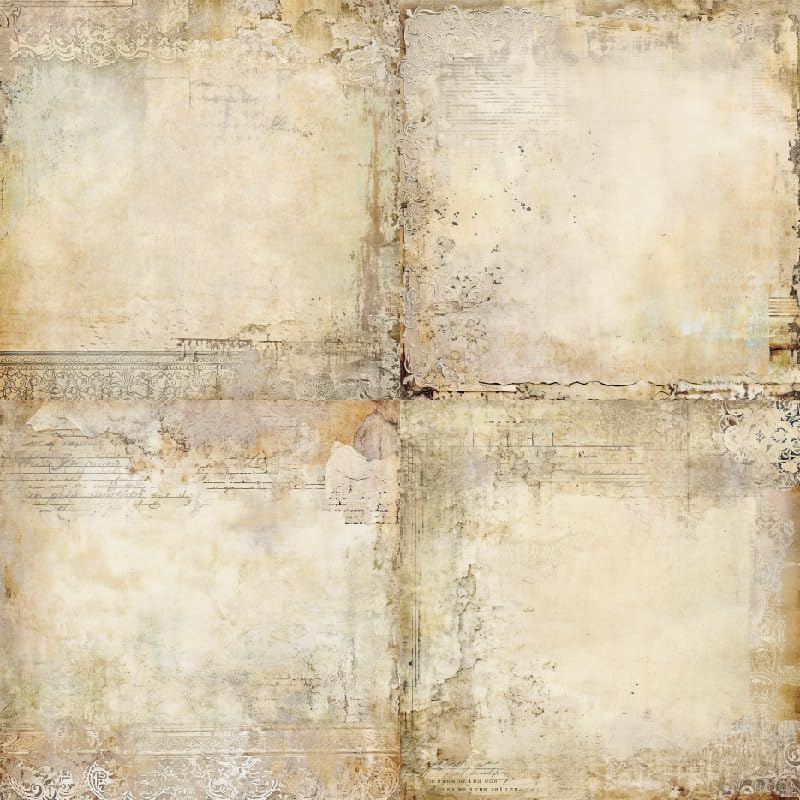 DESEACO 24 Sheets Vintage Lace Scrapbooking Paper Pad 6x6, Neutral Aged Background Craft Paper for Adult Journaling, Card Making, Collage & DIY Scrapbook Projects - Image 2