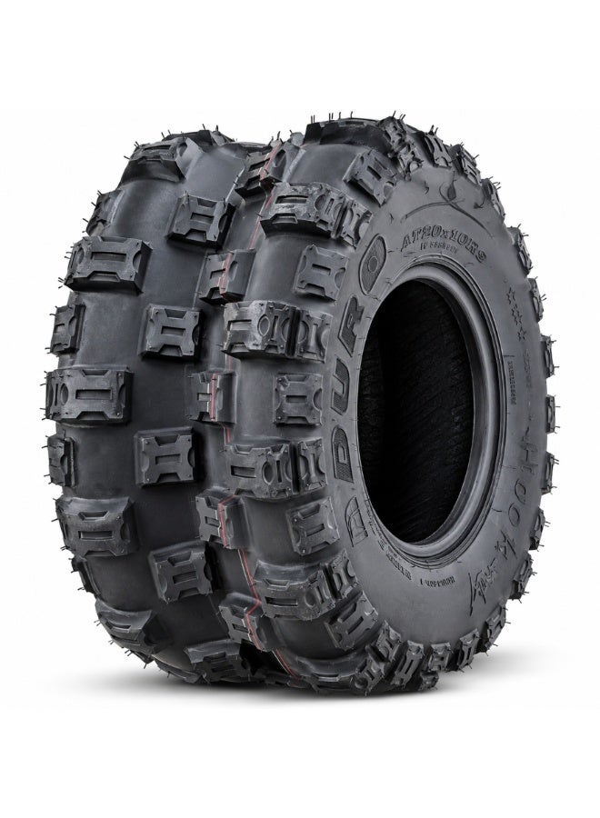 Duro AT20x10-9 ATV UTV Tire, 20x10-9 255/65R9 Rear All-Terrain Off-Road Tubeless Tire, Aggressive Knobby Tread, 4-Ply Bias Construction - Image 2