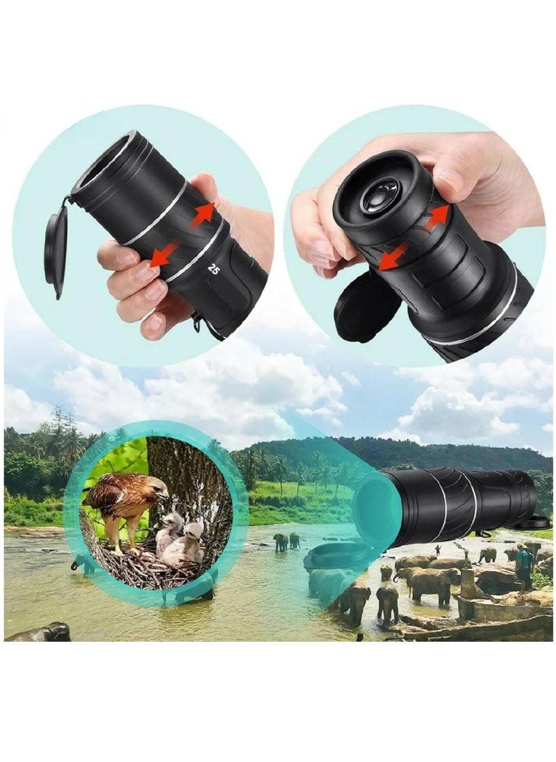 GENNEXT - Monocular Telescope 16X25 Monocular Waterproof High Definition Telescope Spotting Scope Phone Photography Adapter For Bird Watching Scenery Monocular Only - Image 1