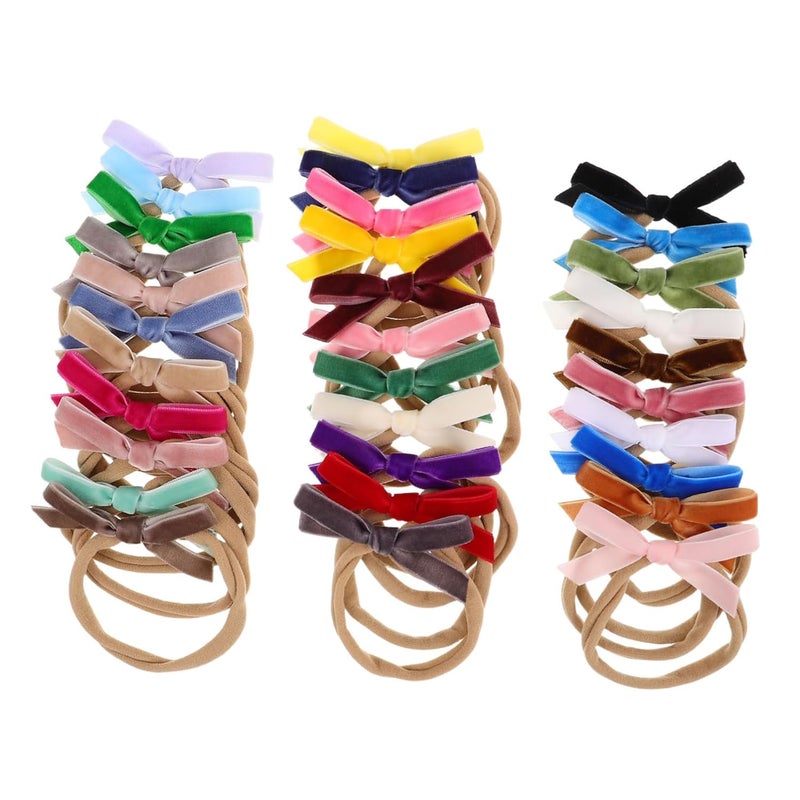 Soft Baby Headbands 32 Pcs Elastic Bow Hairbands For Newborns Toddlers Boys Girls - Image 1
