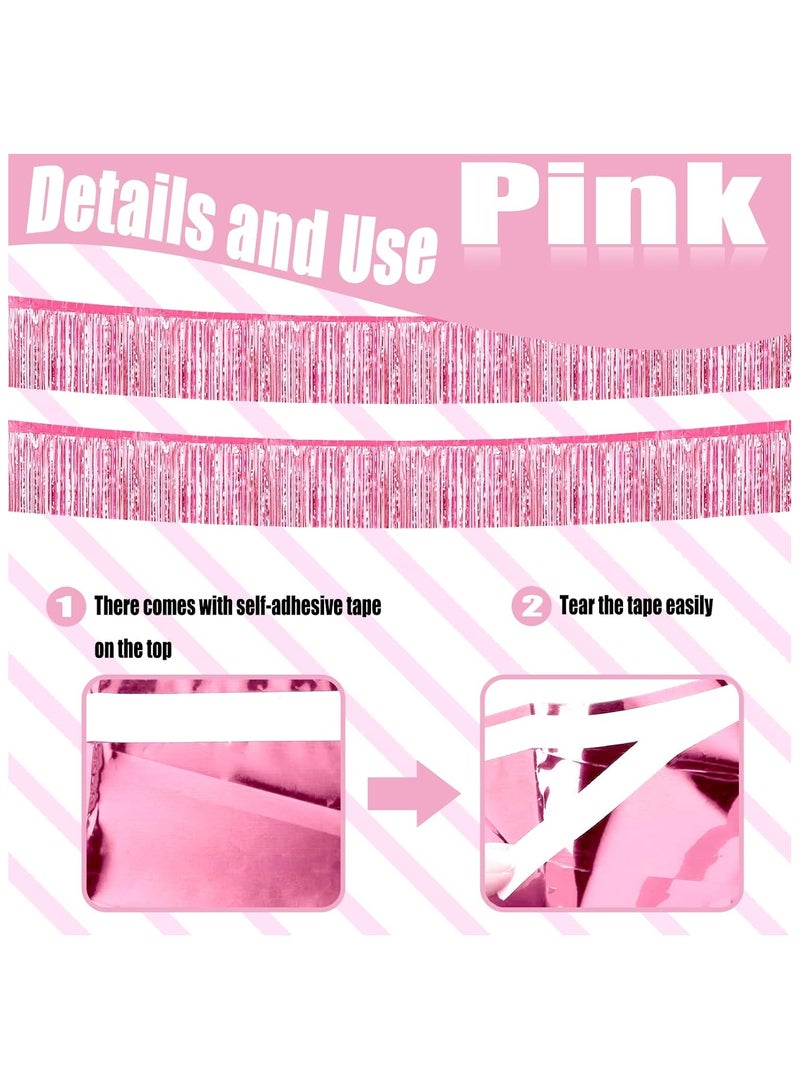 Anna 30*200cm Birthday Party Backdrop Decorations - Glossy Fringe Tassel Curtains Banners Set of 12 - Image 5