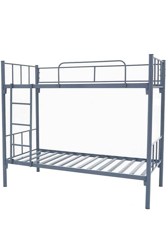 Rahalife Heavy Duty Steel Bunk Bed Frame and Bed with Guard rail and ladder Bed for Adults and Kids Guard Rails , kids room, Apartment Studio Batchelor Room Bed Frame Wt:36kg 90x190cm Assorted Colors