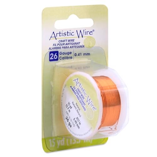 Artistic Wire, 26 Gauge Tarnish Resistant Colored Copper Craft Wire, Natural, 15 yd - Image 1