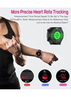 RollsTimi  Smart Watch for Men 1.52" HD Sports Fitness Tracker Men's Smartwatch with LED Flashlight, IP67 Waterproof Smartwatch with Heart Rate Sleep Monitor for iOS Android,Black  - Image 2