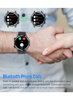 RollsTimi  Smart Watch for Men 1.52" HD Sports Fitness Tracker Men's Smartwatch with LED Flashlight, IP67 Waterproof Smartwatch with Heart Rate Sleep Monitor for iOS Android,Black  - Image 4