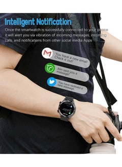 RollsTimi  Smart Watch for Men 1.52" HD Sports Fitness Tracker Men's Smartwatch with LED Flashlight, IP67 Waterproof Smartwatch with Heart Rate Sleep Monitor for iOS Android,Black  - Image 5