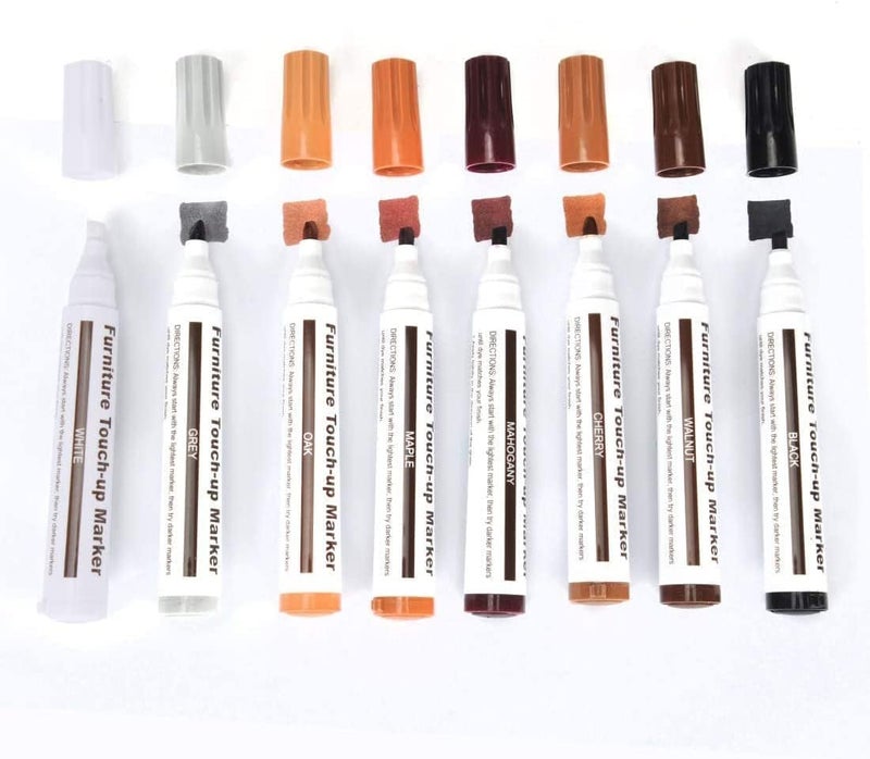 SEISSO Furniture Repair Kit - Set of 42 - Wood Repair Kit Wood Fillers, Furniture Scratch Repair Markers and Wax Sticks with Scraper, Brushes, for Scratches, Stains, Wood Floor, Laminate, Cabinet - Image 3