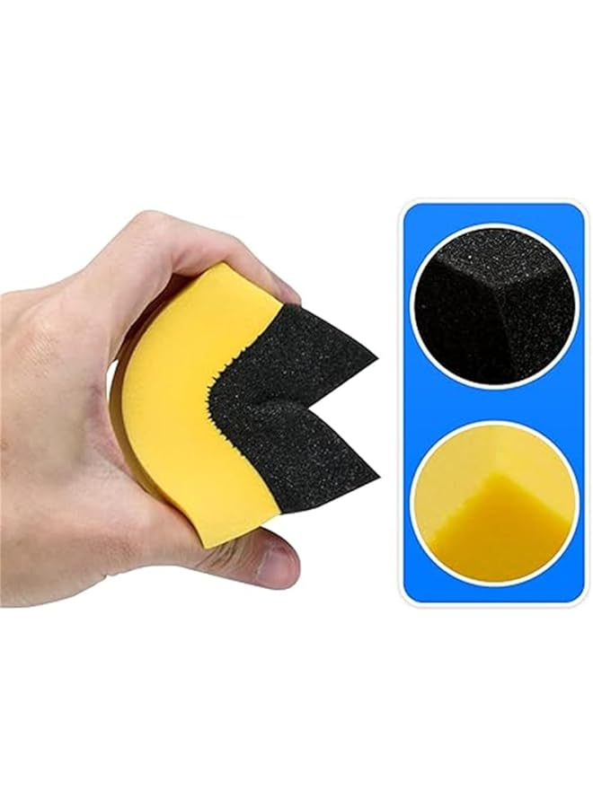 Generic 2 Pcs Tire Applicator Dressing Shine Sponge, Tire Dressing Applicator Pads, Color Polishing Sponge For Car Glass, Painted Steel & Porcelain - Image 5