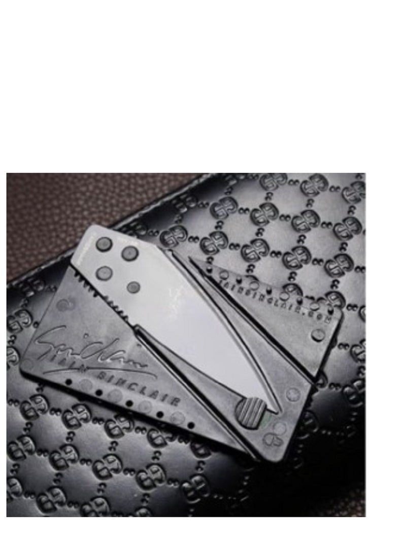 Credit Card Folding Fruit Knife Black 8.6centimeter  - Image 2