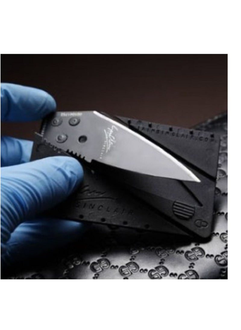 Credit Card Folding Fruit Knife Black 8.6centimeter  - Image 3