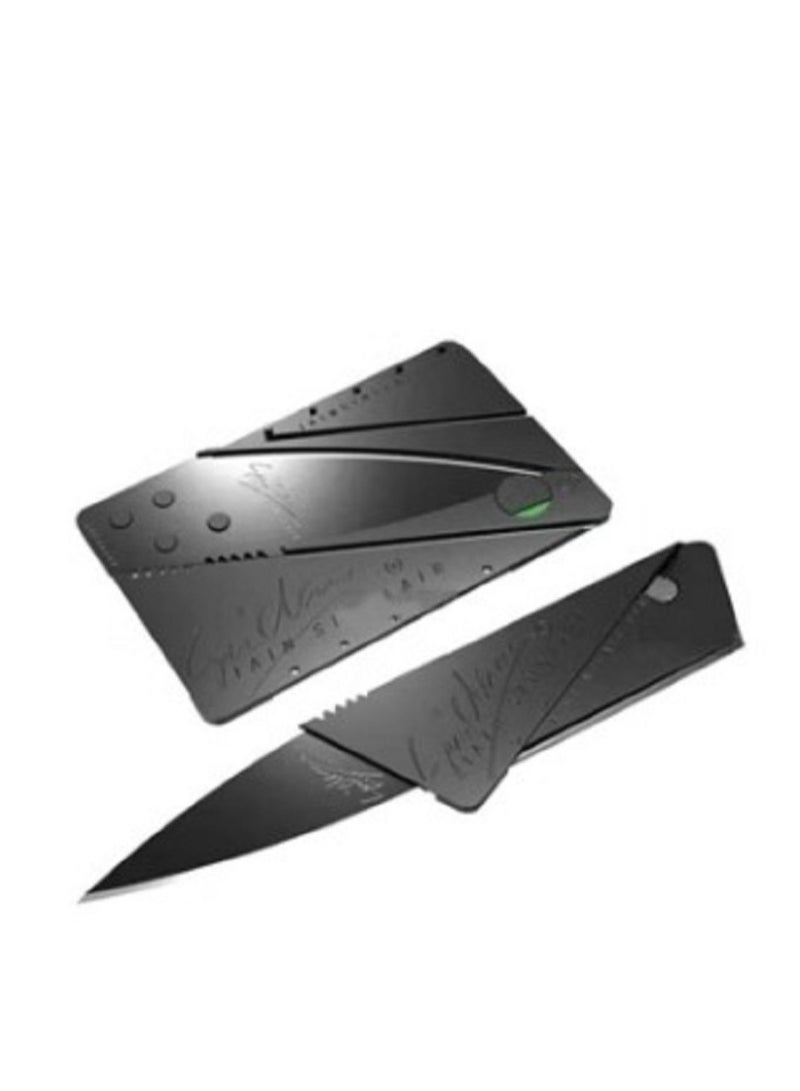 Credit Card Folding Fruit Knife Black 8.6centimeter  - Image 1