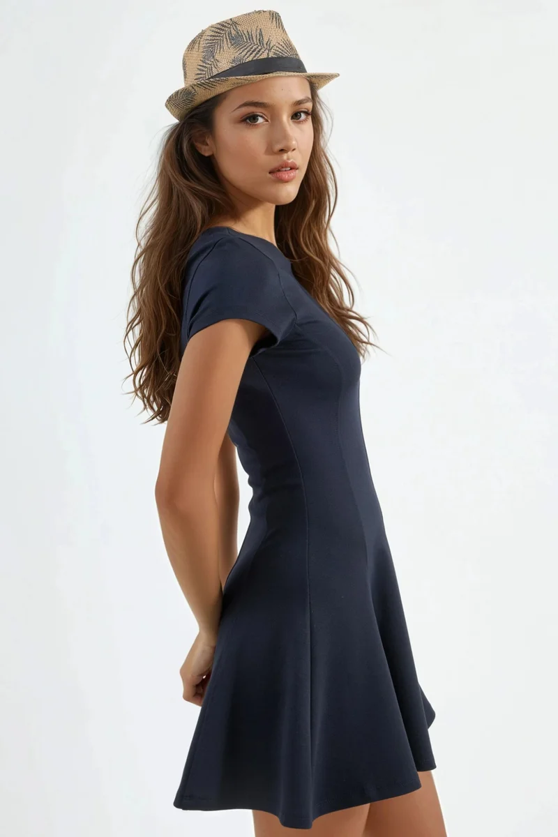 Busem BUSEM Short Sleeve Mini A-Line Dress