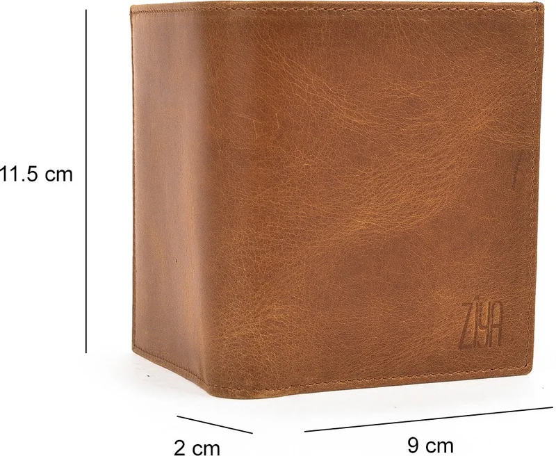 Ziya Men's Leather Wallet 1519841ZD09 Tan