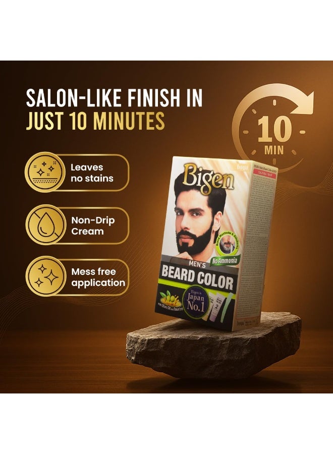 Bigen Men's Beard Color Medium Brown (105) 20gm+20gm=40gm - Image 3