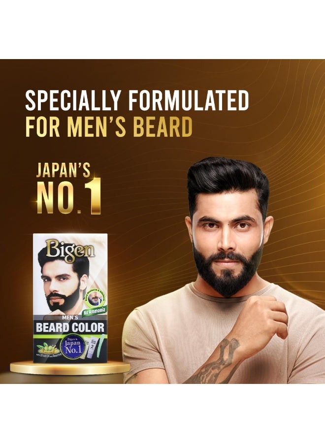 Bigen Men's Beard Color Medium Brown (105) 20gm+20gm=40gm - Image 2